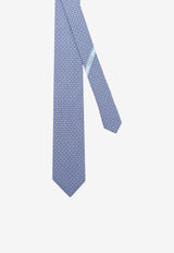 Ferragamo Gancini Silk Tie Blue 351446794591BLUROYAL_Blu royal_67481158