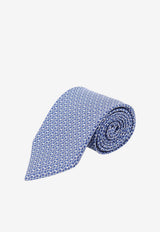 Ferragamo Gancini Silk Tie Blue 351446794591BLUROYAL_Blu royal_67481158
