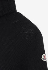 Logo Patch High-Neck Knit Dress
