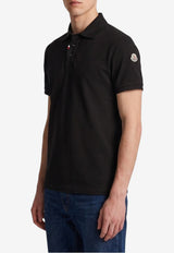 Moncler Embroidered Polo T-shirt Black L20918A00017-89A16-999