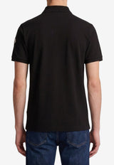 Moncler Embroidered Polo T-shirt Black L20918A00017-89A16-999