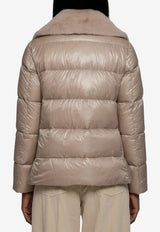 Herno Zip-Up Down Jacket Beige PI001923D-12170Z-1985