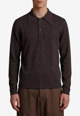 Lemaire Knit Polo Sweater Brown TS0031-LK1072-BR528