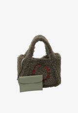 Stella McCartney Teddy-Effect Logo Tote Bag Gray 513860-WP0747-1464