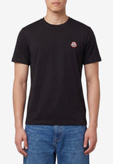 Moncler Logo Patch Crewneck T-shirt Black L20918C00045-89B8Y-999
