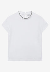 Brunello Cucinelli Pendant Crewneck T-shirt White M0T18BD200CO/T_CUCIN-C159
