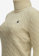Polo Ralph Lauren Cable Knit Turtleneck Logo Sweater Off-white 211888686012AUTHENTIC CREAM_13ef7636-447e-497d-8f02-0b6bf76fcc17