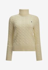 Polo Ralph Lauren Cable Knit Turtleneck Logo Sweater Off-white 211888686012AUTHENTIC CREAM_13ef7636-447e-497d-8f02-0b6bf76fcc17