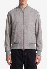 Lardini Wool Bomber Jacket Gray ACTEOR-CN65602-900