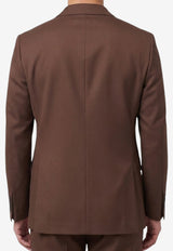 Lardini Double-Breasted Wool Blazer Brown AC5810E-ACIF67442-460