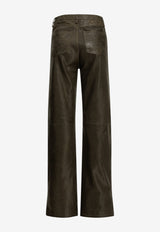 Golden Goose DB Melany Fitted Leather Pants Green GWP01882P00265936110_592bd4e4-d4a2-4990-86b0-8dc011f37fcb