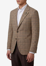 Lardini Prince of Wales Single-Breasted Jacket Brown AC5816E-ACIF67515-320MA