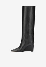 Jimmy Choo Blake 85 Leather Knee-High Boots Black BLAKE KB 85SQMBLACK_97a4f81c-427f-4102-b39b-0574d278a8cc