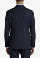 Lardini Single-Breasted Wool Suit Blue AC5931E-CN64414-850