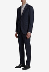 Lardini Single-Breasted Wool Suit Blue AC5931E-CN64414-850