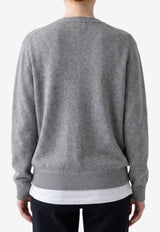 The Row Phora V-neck Ribbed Sweater Gray R000627-Y166-GTP