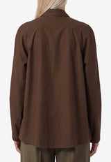 Lemaire Tied Buttoned Blouse Brown SH1218-LF1500-BR477