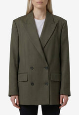 Golden Goose DB Double-Breasted Buttoned Blazer Green GWP02332-P002587-36101