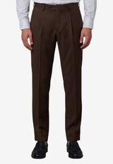 Lardini Single-Breasted Wool Suit Brown AC5931E-CN64414-440