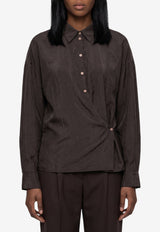 Lemaire Twisted Buttoned Shirt Black SH1141-LF1308-BR532