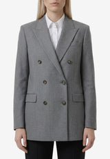 Tagliatore Jasmine Double-Breasted Buttoned Jacket Gray JJASMINE10B-520038-G1238