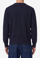 AMI PARIS Ami De Coeur Wool Sweater Blue HKS826-001-414