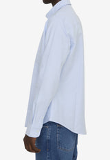 AMI PARIS Ami De Coeur Long-Sleeved Shirt Light Blue BFUSH063-CO0031-450