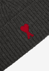 AMI PARIS Ami De Coeur Beanie Gray BFUHA116-018-084