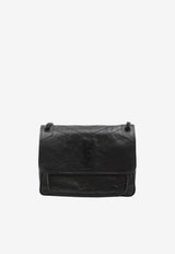 Saint Laurent Medium Niki Shoulder Bag in Vintage Leather Black 633184-0EN07-1000