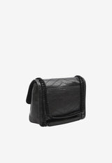 Saint Laurent Medium Niki Shoulder Bag in Vintage Leather Black 633184-0EN07-1000