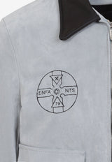 Mother Child Printed Suede Jacket