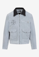 Mother Child Printed Suede Jacket