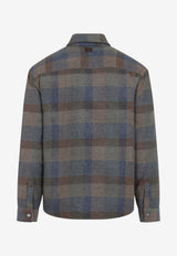 Madras Check Wool Blend Overshirt