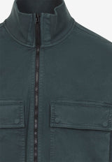 Garment-Dyed High Collar Jacket