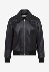 Zip-Up Leather Jacket
