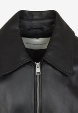 Zip-Up Leather Jacket