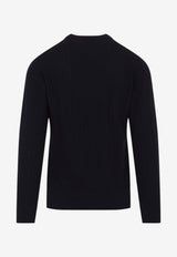 Jacquard Knit Wool Blend Sweater