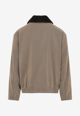 Shearling-Collar Blouson Jacket