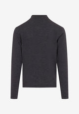 Knitted Wool Polo Sweater