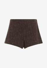 Textured Knit Slim Mini Shorts