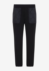 Tapered Quilted Panel Track Pants
