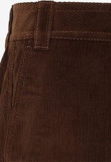 Wide-Leg Corduroy Pants