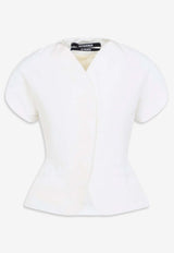 V-neck Sculpted Top