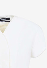 V-neck Sculpted Top