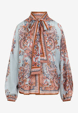 Aster Tie Neck Floral Blouse