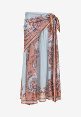 Aster Scarf Paisley Print Maxi Skirt
