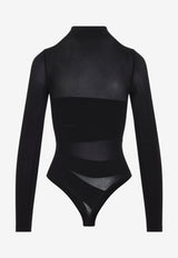 Infinite Wrap String Sheer Bodysuit Top