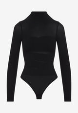 Infinite Wrap String Sheer Bodysuit Top