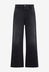 Wide-Leg Denim Workwear Pants