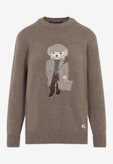 Embroidered Polo Bear Cashmere Sweater